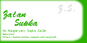 zalan supka business card
